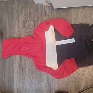 2t hooded fleece outfit very soft not thick red gray and wht jumping beans